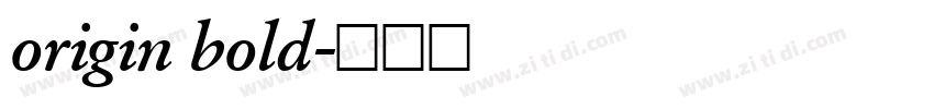 origin bold字体转换